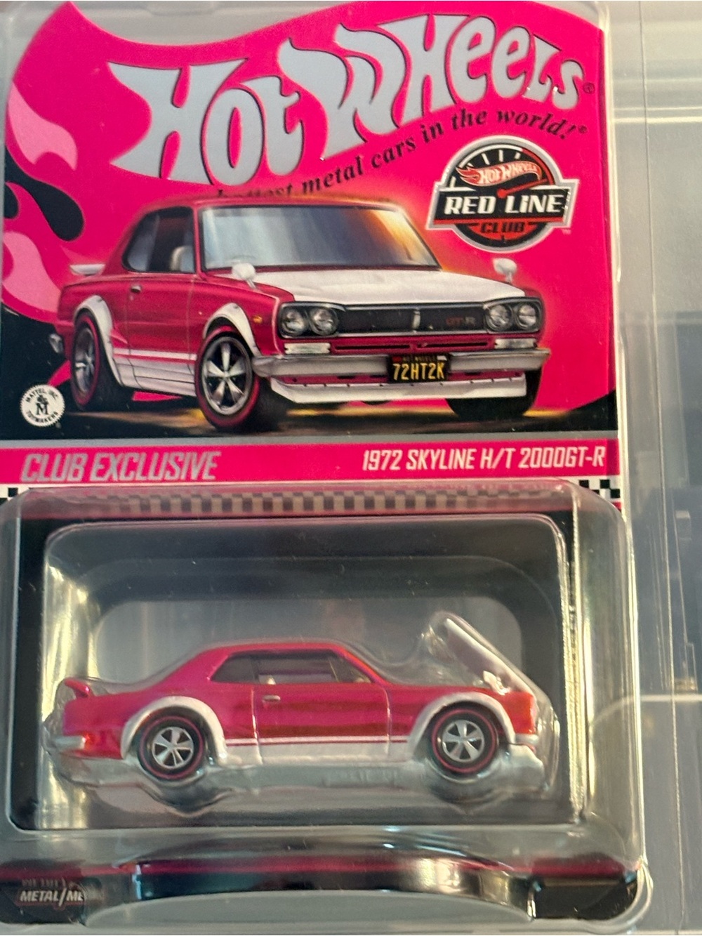 NEW! Hot Wheels Exclusive Red Line Club 1972 Pink Nissan Skyline H/T 2000GT-R - Picture 5 of 6